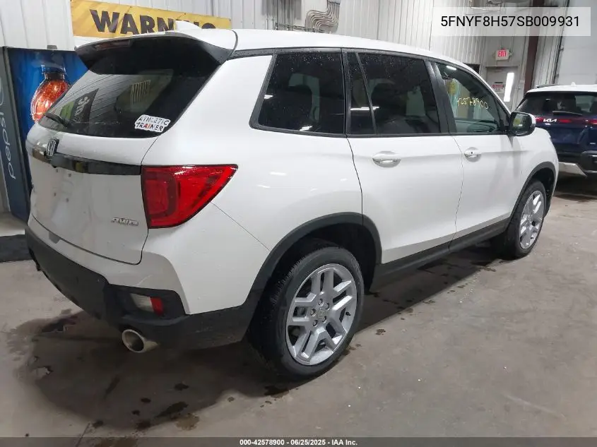 2025 Honda Passport Awd Ex-L VIN: 5FNYF8H57SB009931 Lot: 42578900