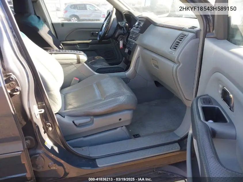 2003 Honda Pilot Ex-L VIN: 2HKYF18543H589150 Lot: 41836213