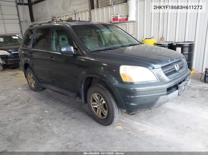 2003 Honda Pilot Ex-L VIN: 2HKYF18683H611272 Lot: 42024936
