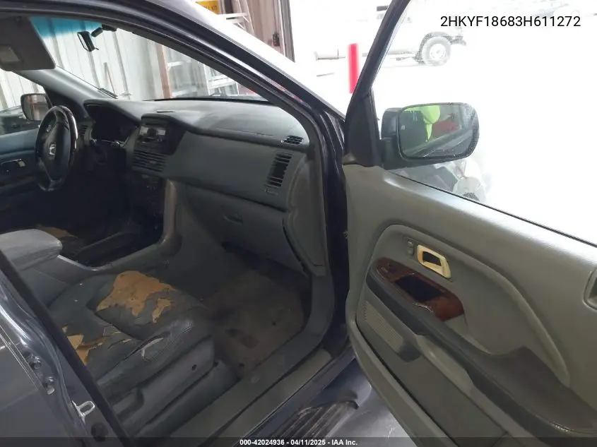 2003 Honda Pilot Ex-L VIN: 2HKYF18683H611272 Lot: 42024936