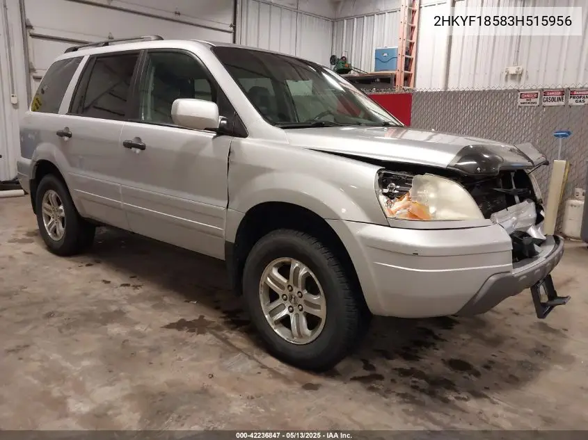 2003 Honda Pilot Ex-L VIN: 2HKYF18583H515956 Lot: 42236847
