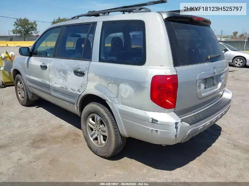 2003 Honda Pilot Lx VIN: 2HKYF18123H525797 Lot: 42619537