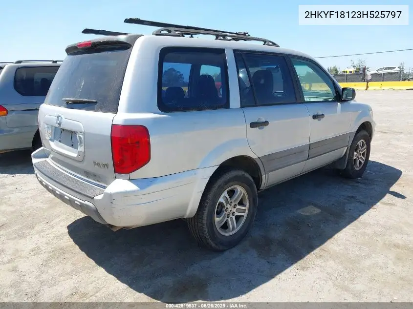 2003 Honda Pilot Lx VIN: 2HKYF18123H525797 Lot: 42619537