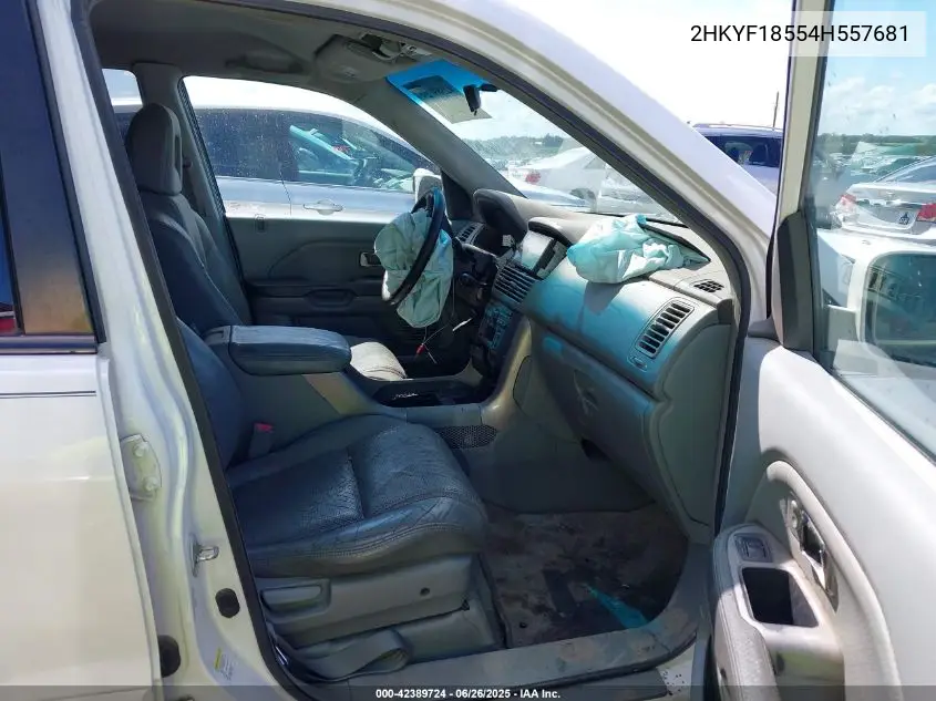 2004 Honda Pilot Ex-L VIN: 2HKYF18554H557681 Lot: 42389724