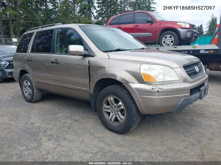 2005 Honda Pilot Ex-L VIN: 2HKYF18685H527097 Lot: 42428955