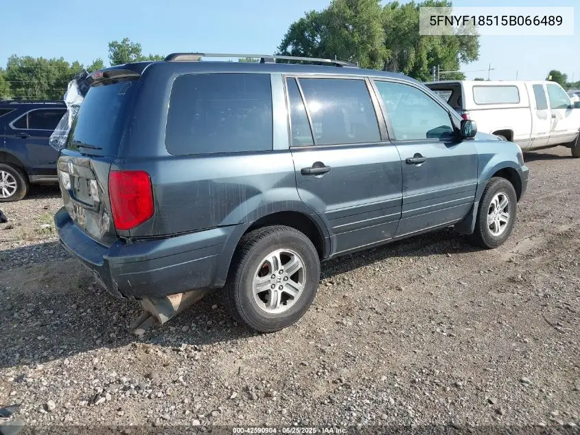 2005 Honda Pilot Ex-L VIN: 5FNYF18515B066489 Lot: 42590904