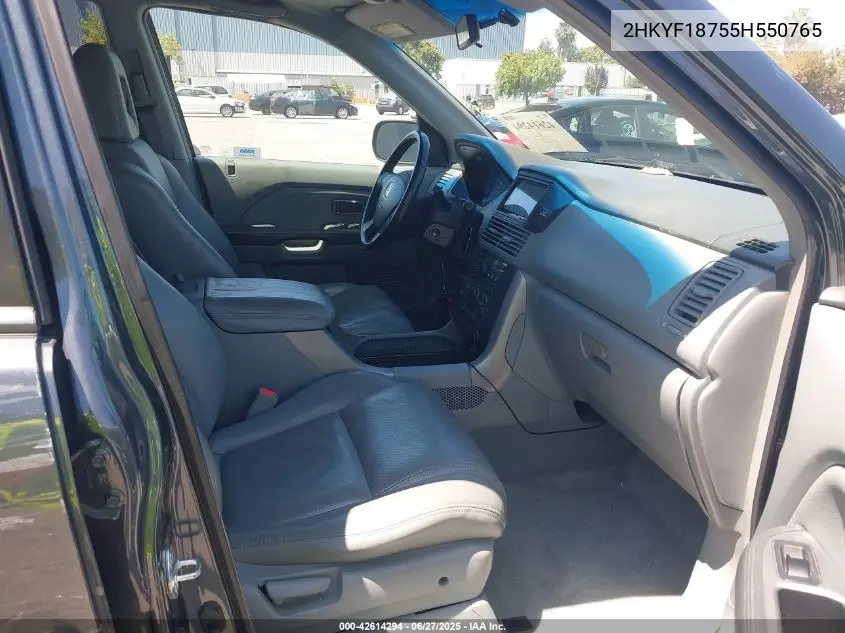 2005 Honda Pilot Ex-L VIN: 2HKYF18755H550765 Lot: 42614294