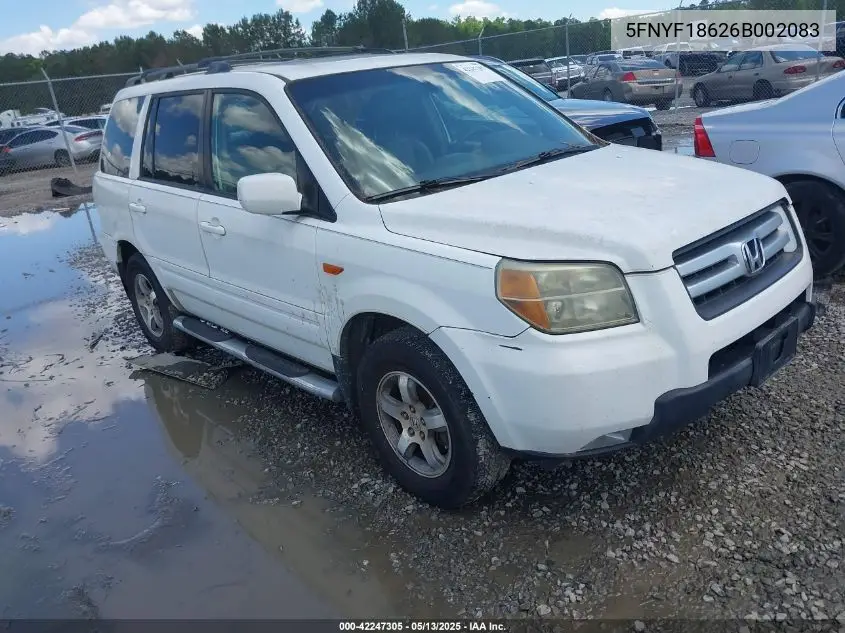 2006 Honda Pilot Ex-L VIN: 5FNYF18626B002083 Lot: 42247305