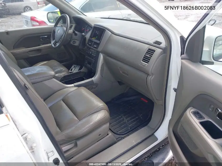 2006 Honda Pilot Ex-L VIN: 5FNYF18626B002083 Lot: 42247305
