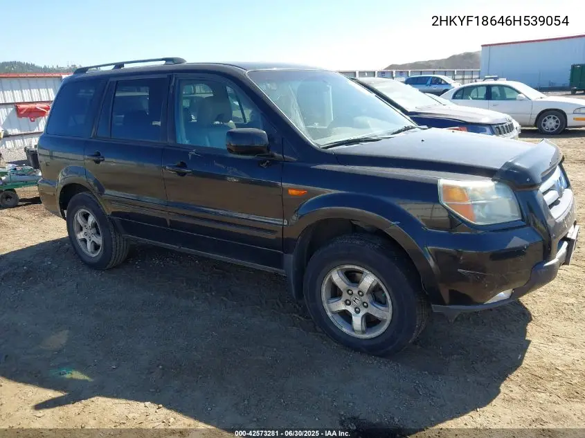 2006 Honda Pilot Ex-L VIN: 2HKYF18646H539054 Lot: 42573281