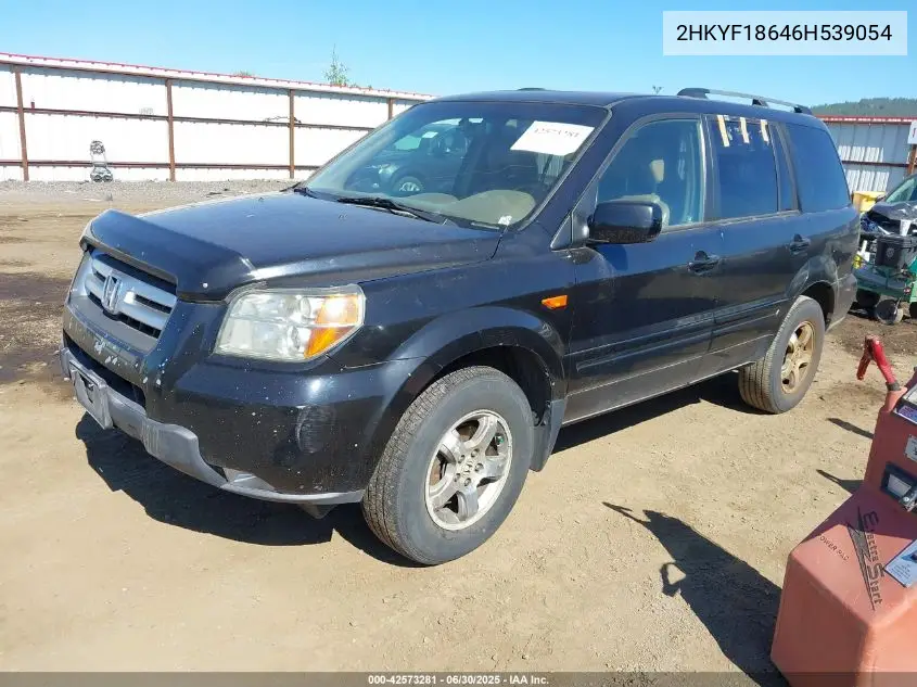 2006 Honda Pilot Ex-L VIN: 2HKYF18646H539054 Lot: 42573281