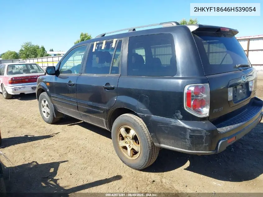 2006 Honda Pilot Ex-L VIN: 2HKYF18646H539054 Lot: 42573281