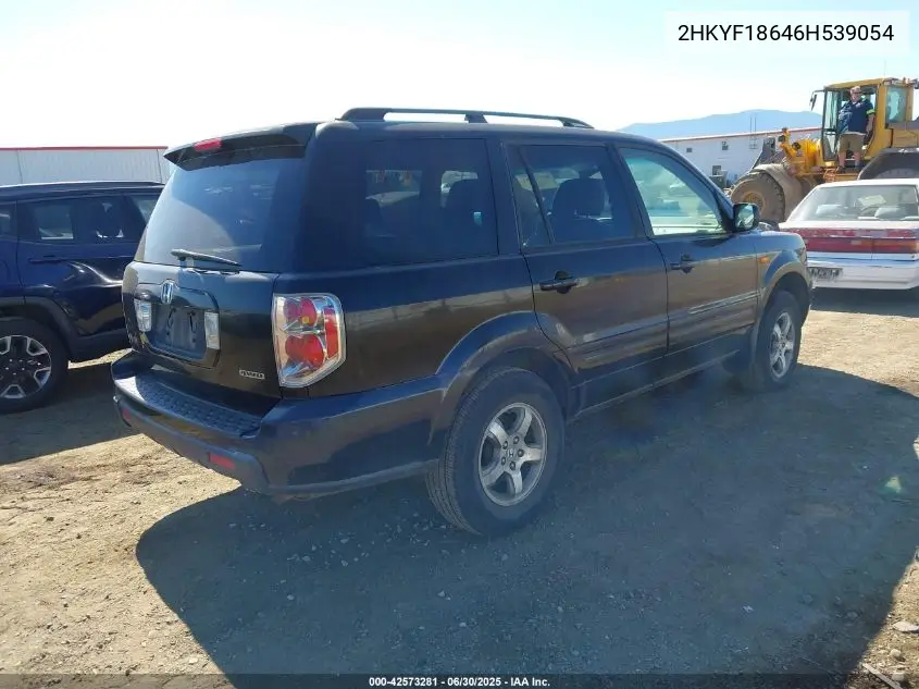 2006 Honda Pilot Ex-L VIN: 2HKYF18646H539054 Lot: 42573281