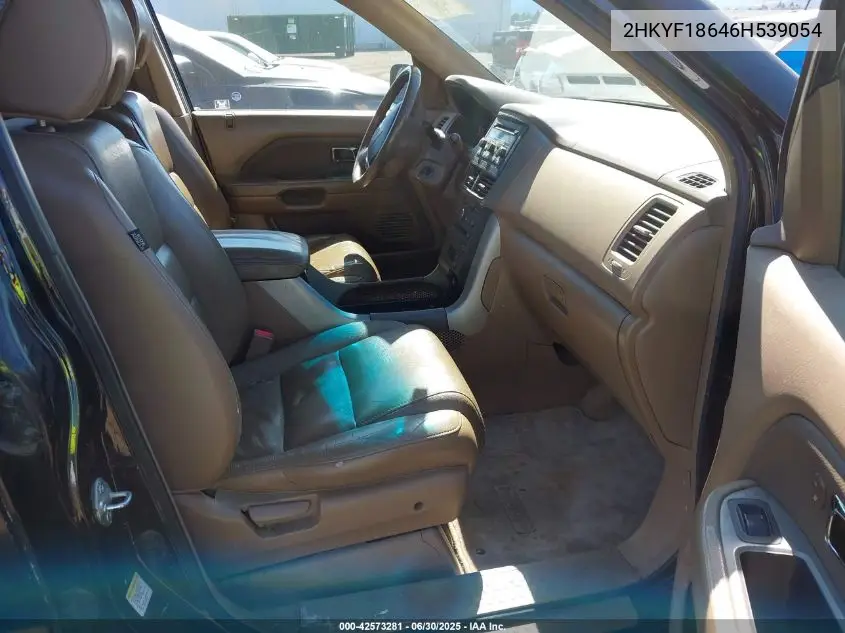 2006 Honda Pilot Ex-L VIN: 2HKYF18646H539054 Lot: 42573281