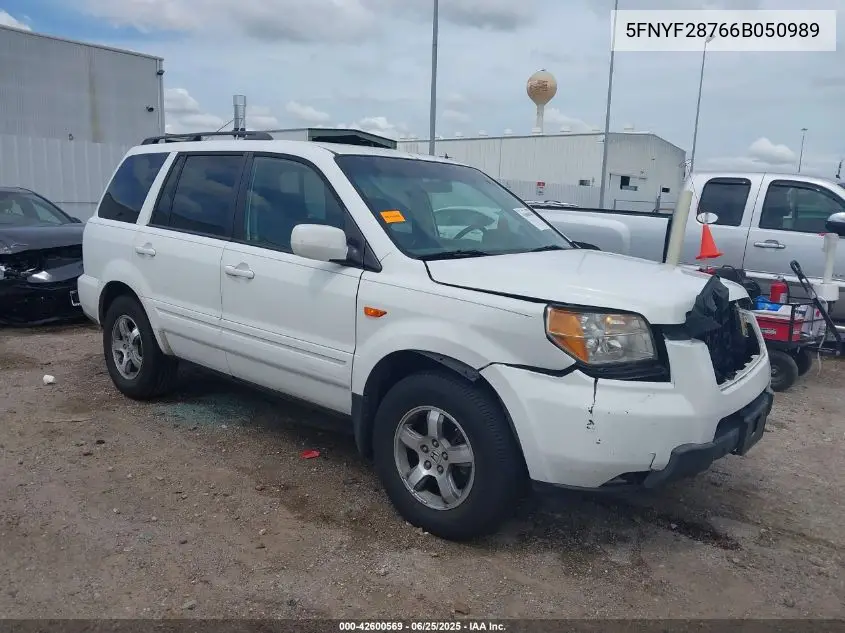 2006 Honda Pilot Ex-L VIN: 5FNYF28766B050989 Lot: 42600569