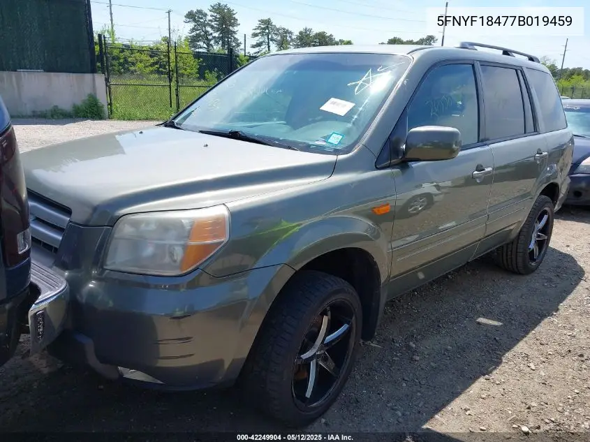 2007 Honda Pilot Ex VIN: 5FNYF18477B019459 Lot: 42249904