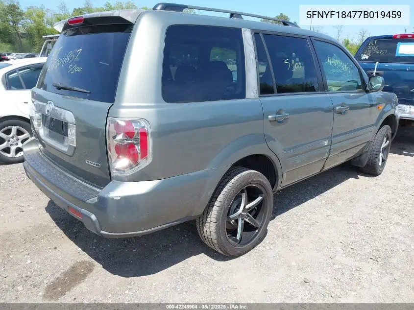 2007 Honda Pilot Ex VIN: 5FNYF18477B019459 Lot: 42249904