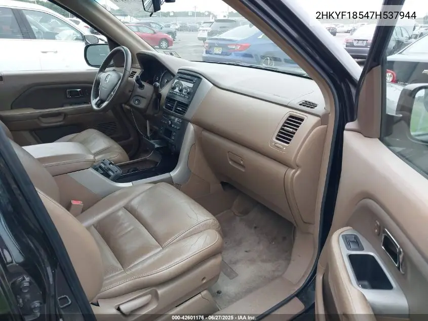 2007 Honda Pilot Ex-L VIN: 2HKYF18547H537944 Lot: 42601176