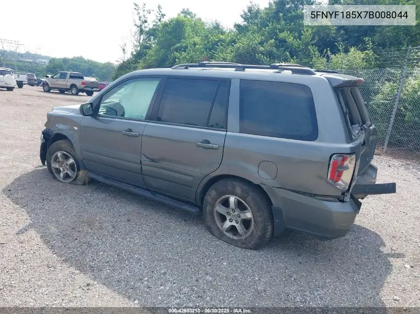 2007 Honda Pilot Ex-L VIN: 5FNYF185X7B008044 Lot: 42603210