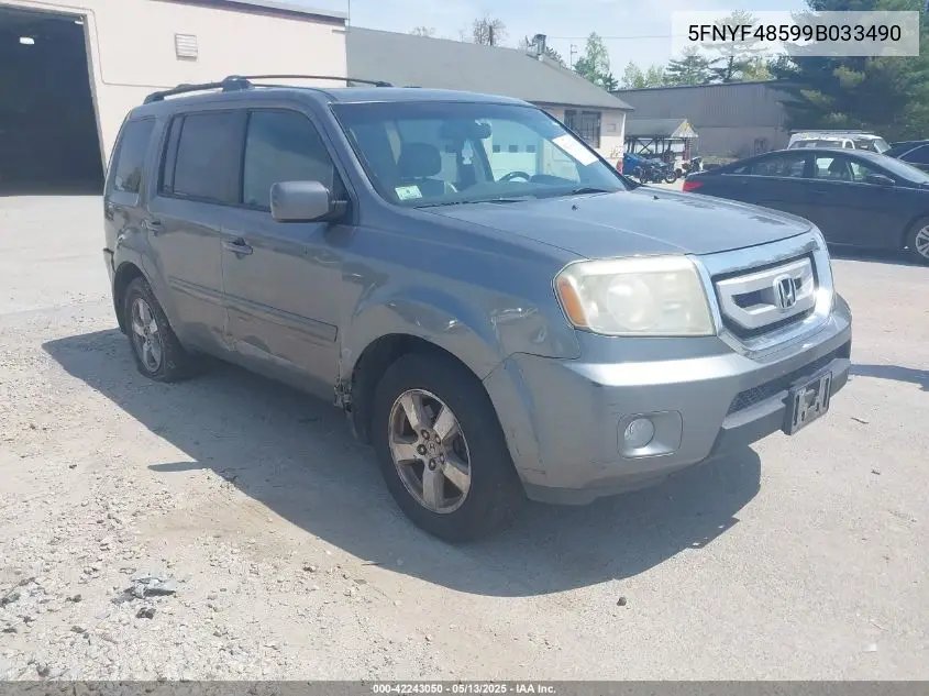 2009 Honda Pilot Ex-L VIN: 5FNYF48599B033490 Lot: 42243050