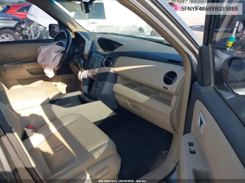 2009 Honda Pilot Exl VIN: 5FNYF48689B035885 Lot: 42601011