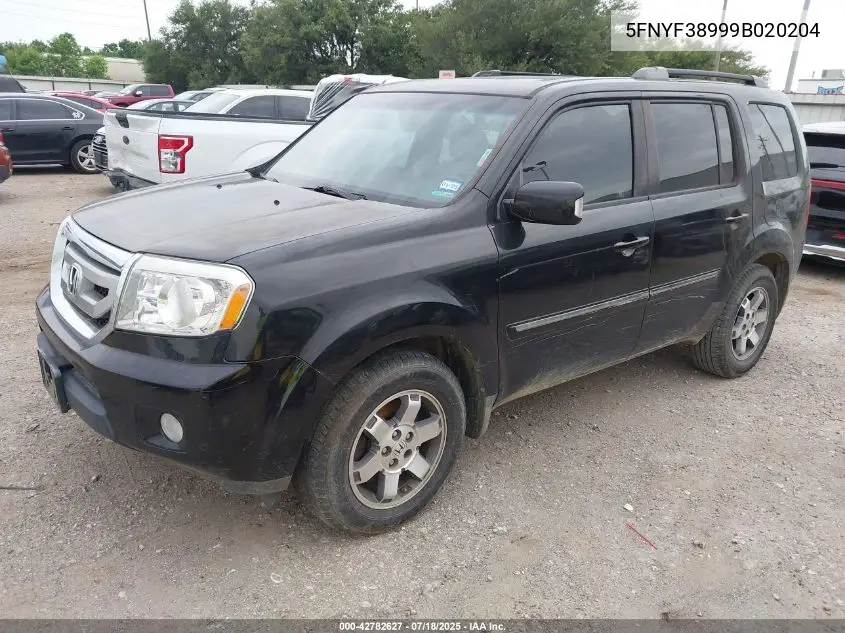 2009 Honda Pilot Touring VIN: 5FNYF38999B020204 Lot: 42782627