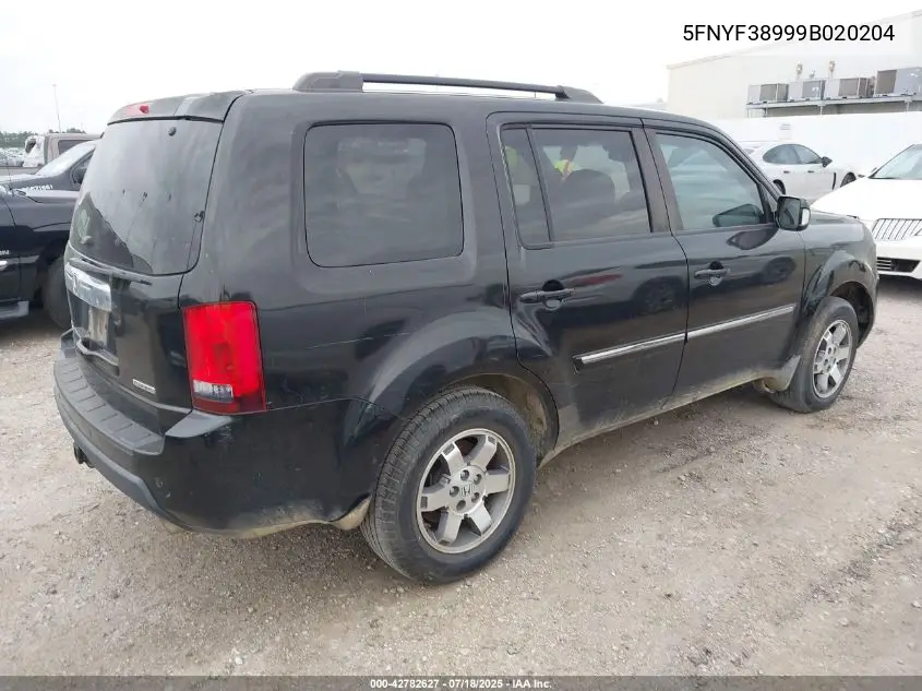 2009 Honda Pilot Touring VIN: 5FNYF38999B020204 Lot: 42782627