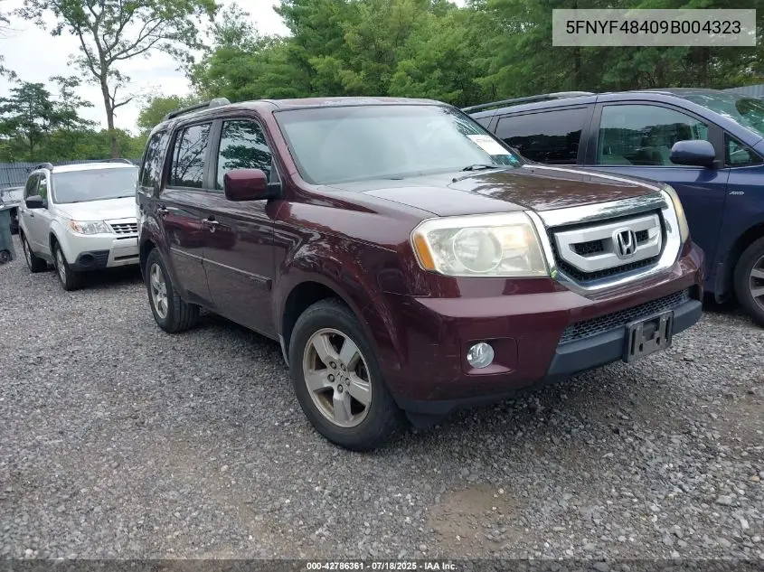 2009 Honda Pilot Ex VIN: 5FNYF48409B004323 Lot: 42786361