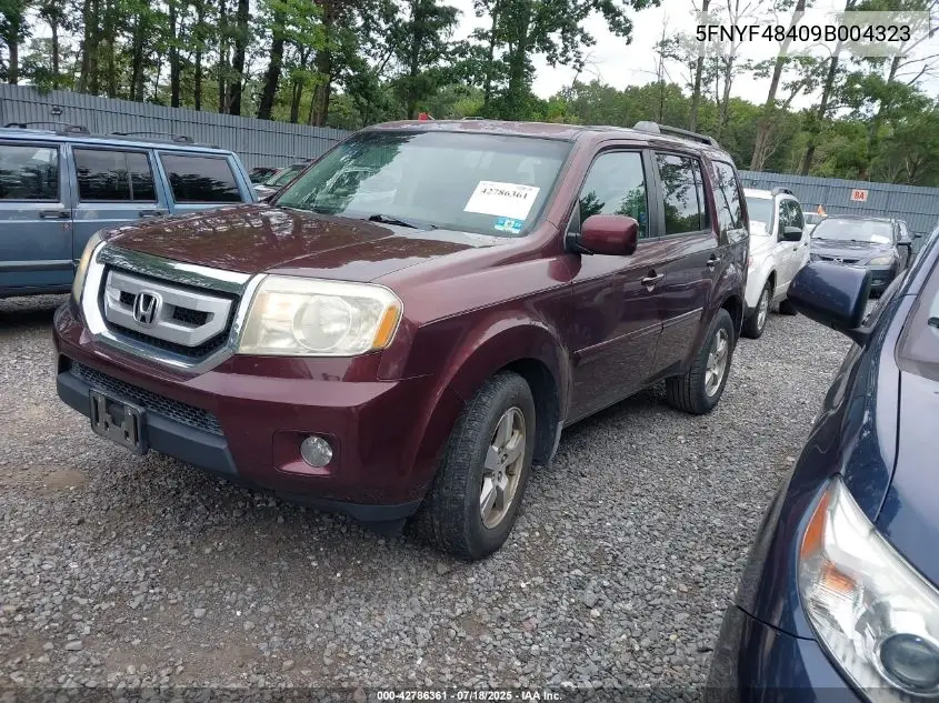 2009 Honda Pilot Ex VIN: 5FNYF48409B004323 Lot: 42786361