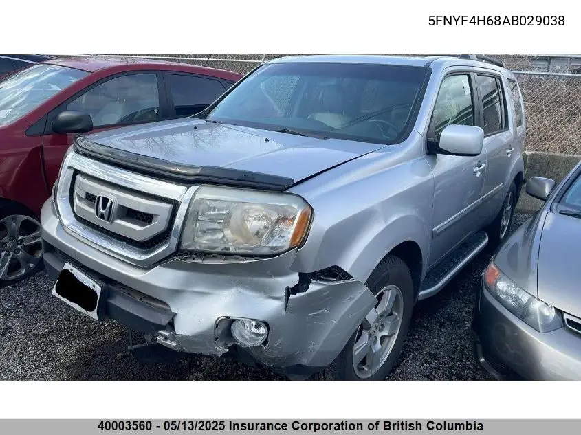 2010 Honda Pilot VIN: 5FNYF4H68AB029038 Lot: 40003560