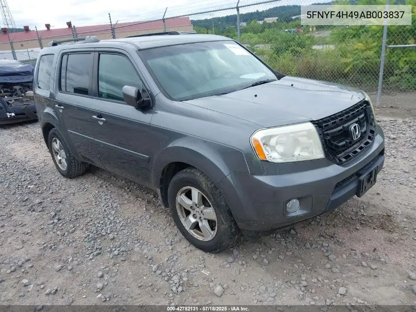 2010 Honda Pilot Ex VIN: 5FNYF4H49AB003837 Lot: 42782131