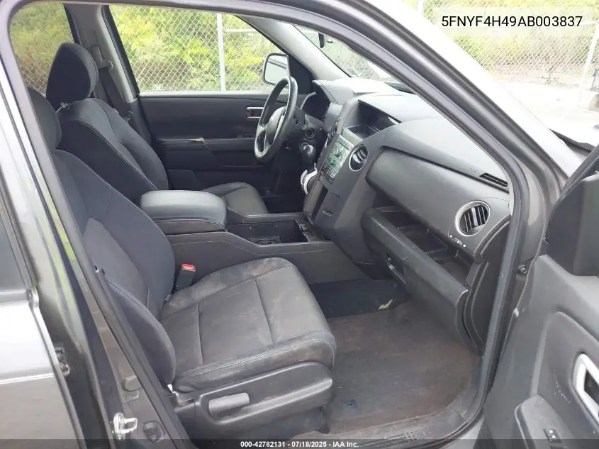 2010 Honda Pilot Ex VIN: 5FNYF4H49AB003837 Lot: 42782131