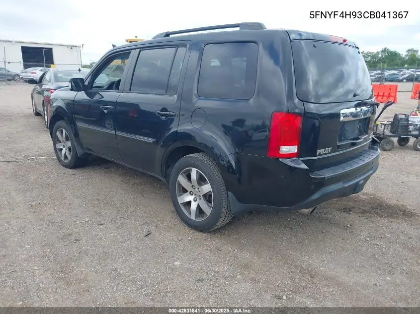 2012 Honda Pilot Touring VIN: 5FNYF4H93CB041367 Lot: 42631841