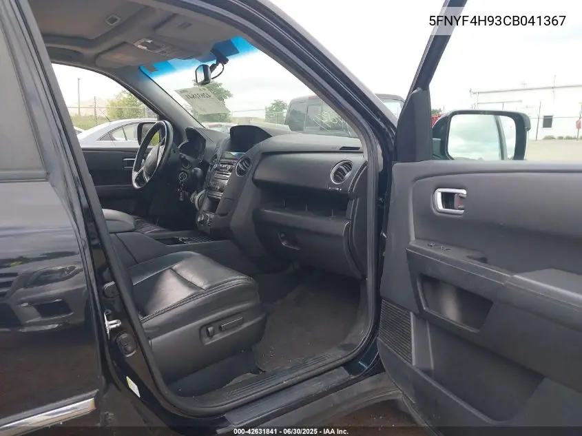 2012 Honda Pilot Touring VIN: 5FNYF4H93CB041367 Lot: 42631841
