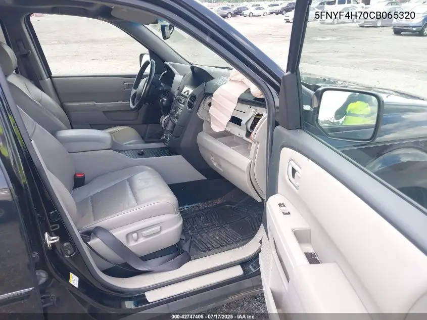 2012 Honda Pilot Ex-L VIN: 5FNYF4H70CB065320 Lot: 42747405