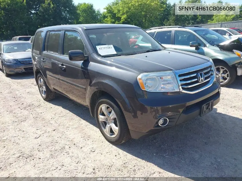 2012 Honda Pilot Ex-L VIN: 5FNYF4H61CB066080 Lot: 42757283