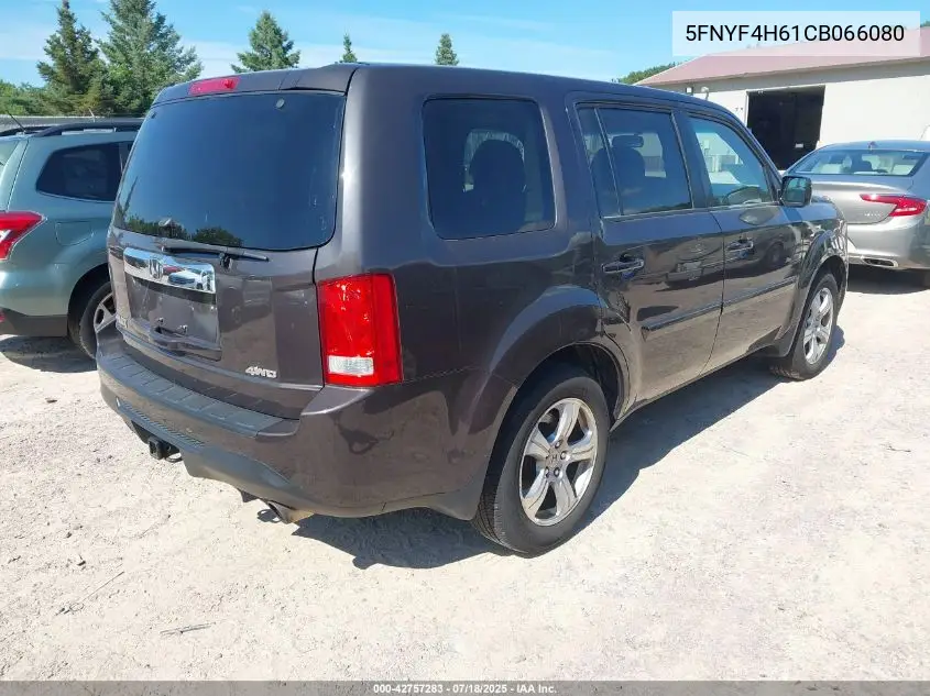 2012 Honda Pilot Ex-L VIN: 5FNYF4H61CB066080 Lot: 42757283