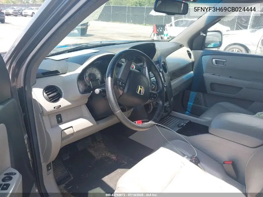 2012 Honda Pilot Ex-L VIN: 5FNYF3H69CB024444 Lot: 42765672