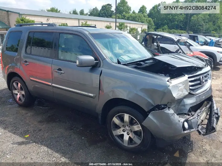 2012 Honda Pilot Touring VIN: 5FNYF4H92CB084274 Lot: 42770496