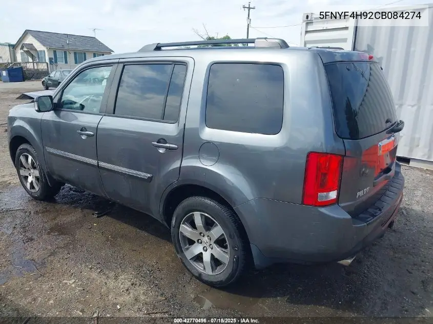 2012 Honda Pilot Touring VIN: 5FNYF4H92CB084274 Lot: 42770496