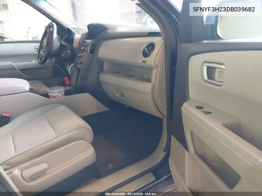 2013 Honda Pilot Lx VIN: 5FNYF3H23DB039682 Lot: 42244299