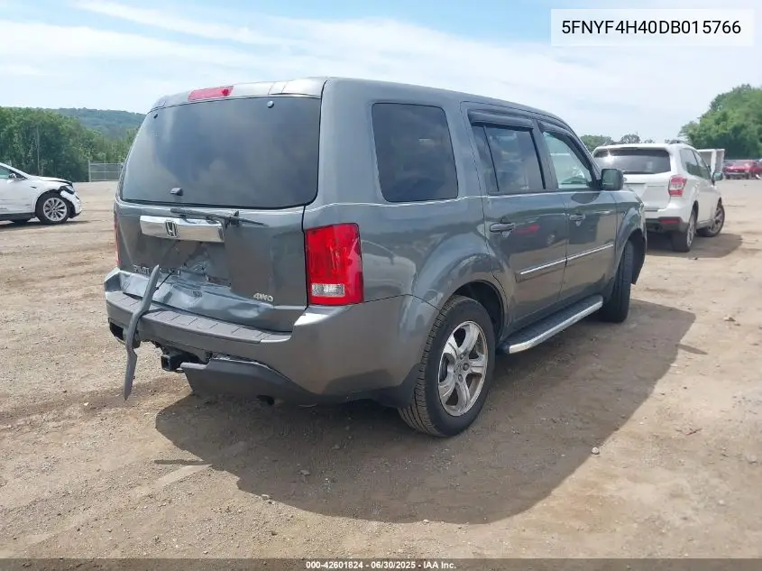 2013 Honda Pilot Ex VIN: 5FNYF4H40DB015766 Lot: 42601824