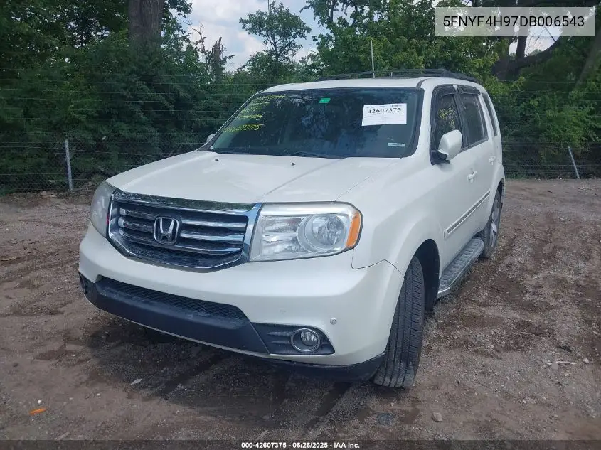2013 Honda Pilot Touring VIN: 5FNYF4H97DB006543 Lot: 42607375