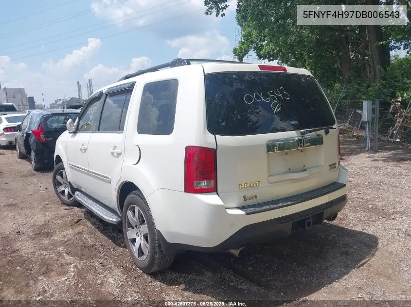 2013 Honda Pilot Touring VIN: 5FNYF4H97DB006543 Lot: 42607375