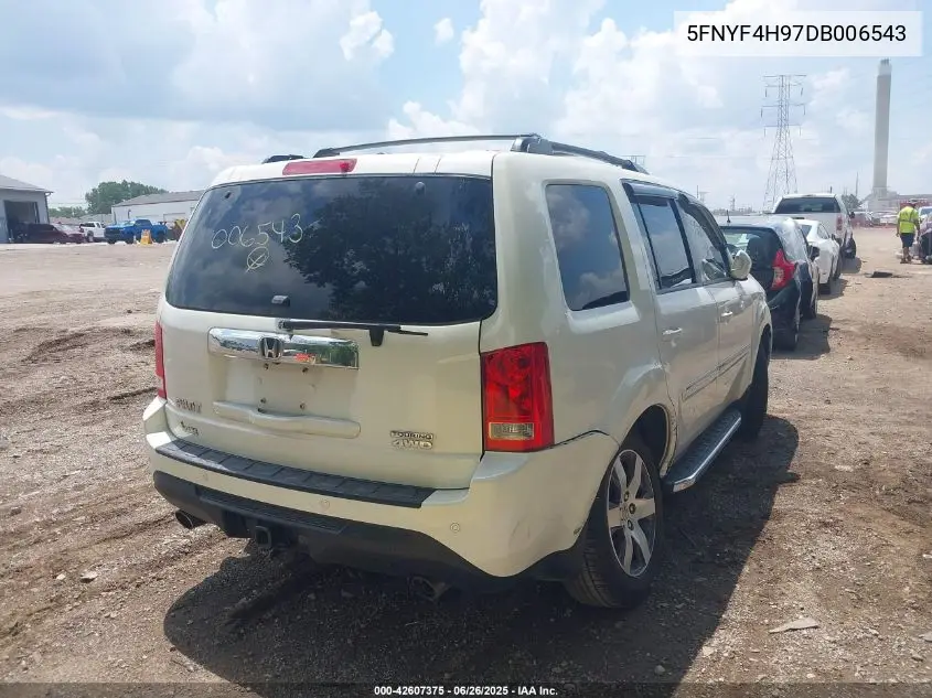 2013 Honda Pilot Touring VIN: 5FNYF4H97DB006543 Lot: 42607375