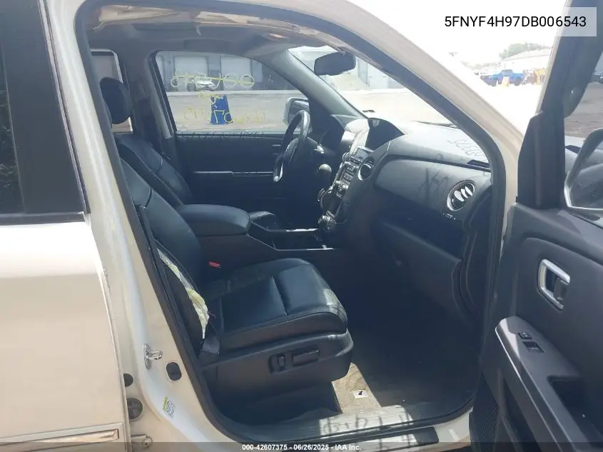 2013 Honda Pilot Touring VIN: 5FNYF4H97DB006543 Lot: 42607375