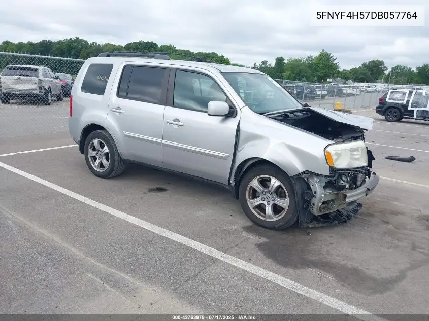 2013 Honda Pilot Ex-L VIN: 5FNYF4H57DB057764 Lot: 42763979
