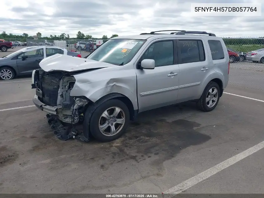 2013 Honda Pilot Ex-L VIN: 5FNYF4H57DB057764 Lot: 42763979