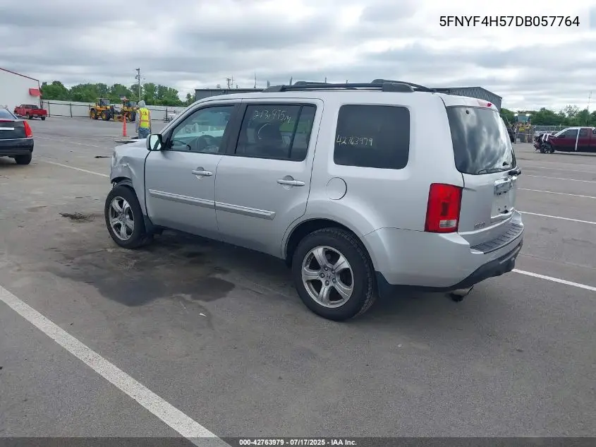 2013 Honda Pilot Ex-L VIN: 5FNYF4H57DB057764 Lot: 42763979