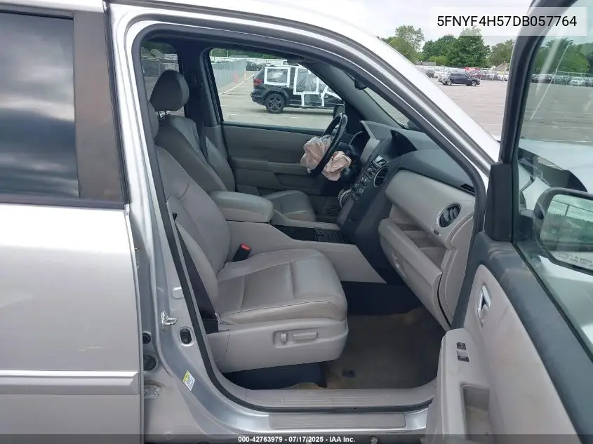 2013 Honda Pilot Ex-L VIN: 5FNYF4H57DB057764 Lot: 42763979